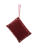 Pochette scamosciata con borchie donna
