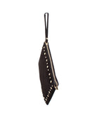 Pochette scamosciata con borchie donna