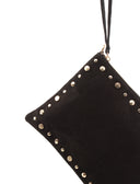 Pochette scamosciata con borchie donna