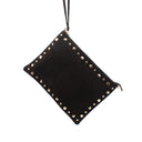 Pochette scamosciata con borchie donna