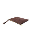 Pochette scamosciata con borchie donna