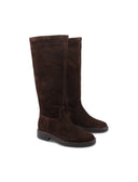 Stivale in pelle scamosciata con zip