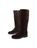 Stivale in pelle scamosciata con zip