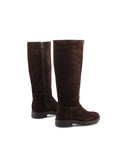 Stivale in pelle scamosciata con zip