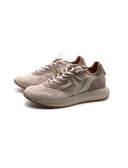 Sneaker in pelle scamosciata e tessuto
