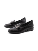 Mocassino nero con morsetto da donna