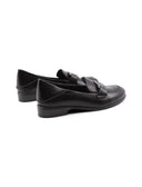 Mocassino nero con morsetto da donna