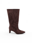 Stivale scamosciato con tacco da donna