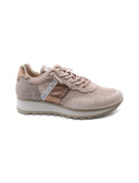 Sneaker in suede e tessuto traforato
