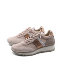 Sneaker in suede e tessuto traforato