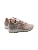 Sneaker in suede e tessuto traforato