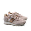 Sneaker in suede e tessuto traforato