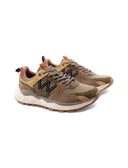 Sneaker in pelle scamosciata e tessuto