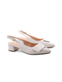 Décolleté slingback in pelle da donna