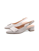 Décolleté slingback in pelle da donna