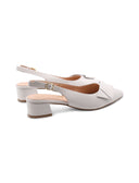 Décolleté slingback in pelle da donna