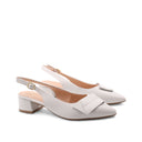 Décolleté slingback in pelle da donna