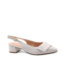 Décolleté slingback in pelle da donna