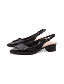 Décolleté slingback in pelle da donna