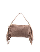 Cefalu borsa pelle a spalla con frange