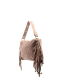 Cefalu borsa pelle a spalla con frange