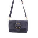 Celeste borsa a tracolla scamosciata