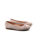 Ballerina scamosciata con fiocco donna