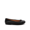 Ballerina in pelle con fiocco donna