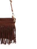 Claudia borsa scamosciata con frange