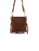 Claudia borsa scamosciata con frange