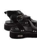 Ziggy 447 sandalo nero in pelle donna