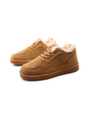 Sneaker scamosciata con pelliccia donna