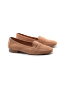 Mocassino scamosciato in pelle donna