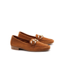 Mocassino scamosciato donna con catena