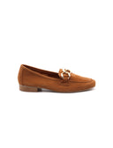 Mocassino scamosciato donna con catena