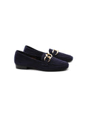 Mocassino scamosciato donna con catena