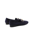 Mocassino scamosciato donna con catena