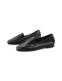 Mocassino nero in pelle da donna