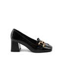 Mocassino donna in vernice con morsetto