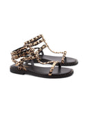 Coralie sandalo animalier con borchie