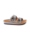 Ciabatta animalier a doppia fascia