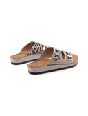 Ciabatta animalier a doppia fascia