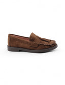 Mocassino marrone con nappine da donna