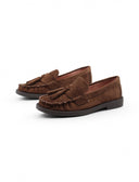 Mocassino marrone con nappine da donna