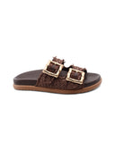 Sandalo in rafia a doppia fascia donna