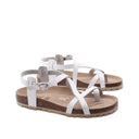 Sandalo infradito in vera pelle donna