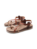 Sandalo infradito in vera pelle donna