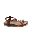 Sandalo infradito in vera pelle donna