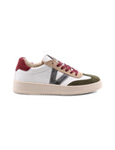 Sneaker in pelle con dettagli suede