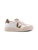 Sneaker in pelle con dettagli suede